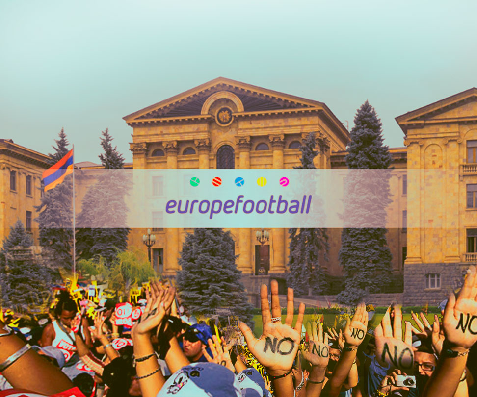 Europe Football провел в Армении акцию протеста против повышения налогов