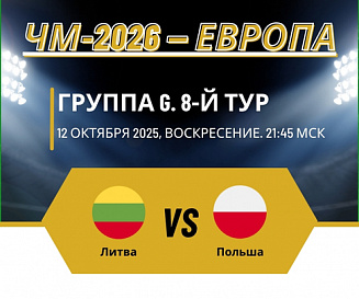 Литва – Польша прогноз на 12 октября 2025 года