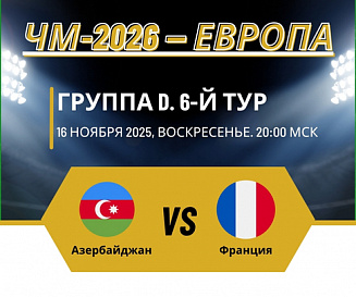 Азербайджан – Франция прогноз на 16 ноября 2025 года